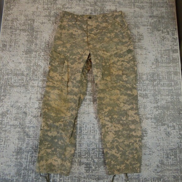 ACU Pants Men's Medium Trousers Digital Camo Ripstop Army Flame Resistant Insect - Picture 1 of 12